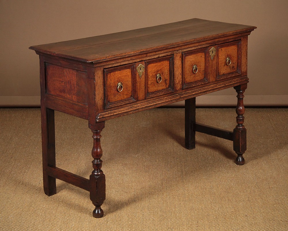 Small 17th.c. Style Oak Dresser Base c.1890.