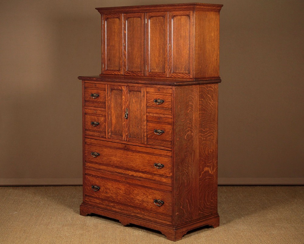 Large Oak Office Cabinet with Drawers c.1910.