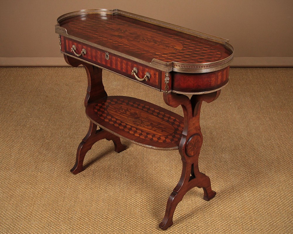 Parquetry Inlaid Side Table c.1910.