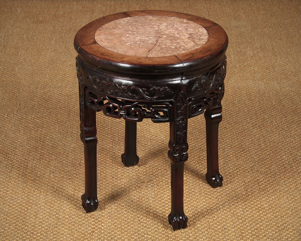 Small Chinese Marble Top Side Table c.1890.