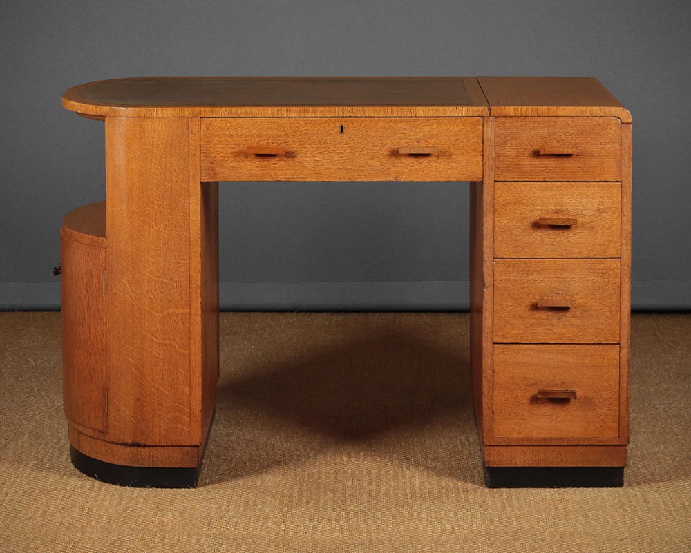 Art Deco Oak Desk c.1930.