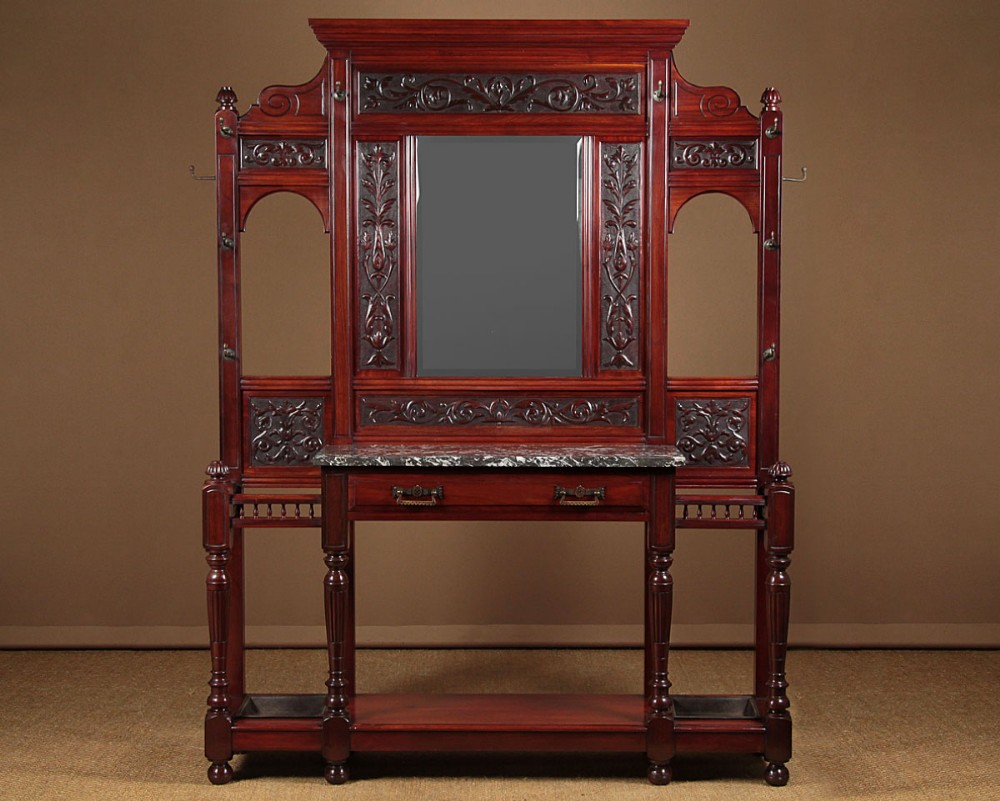 Large Walnut Hall Stand c.1870. 
