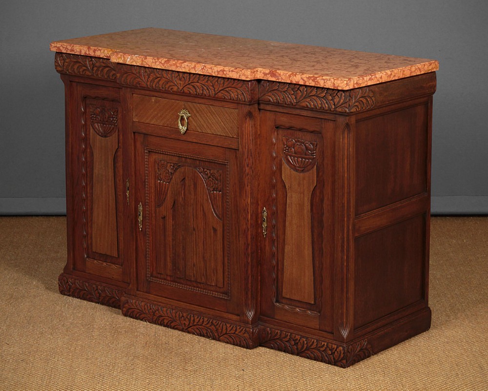Art Deco Marble Top Sideboard c.1930.
