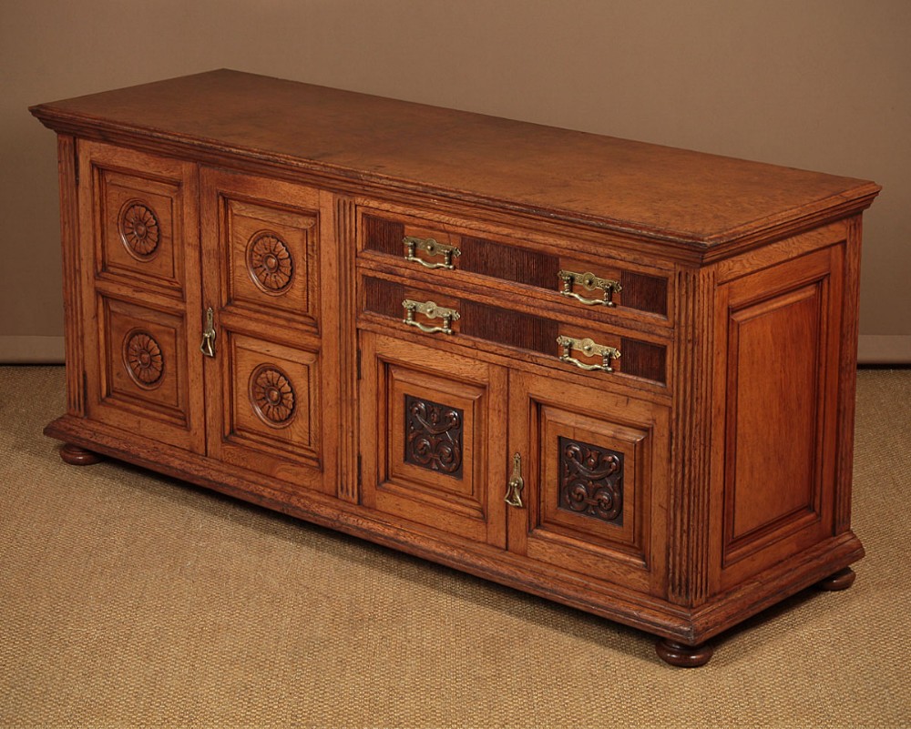 Large Pollard Oak Sideboard c.1880.