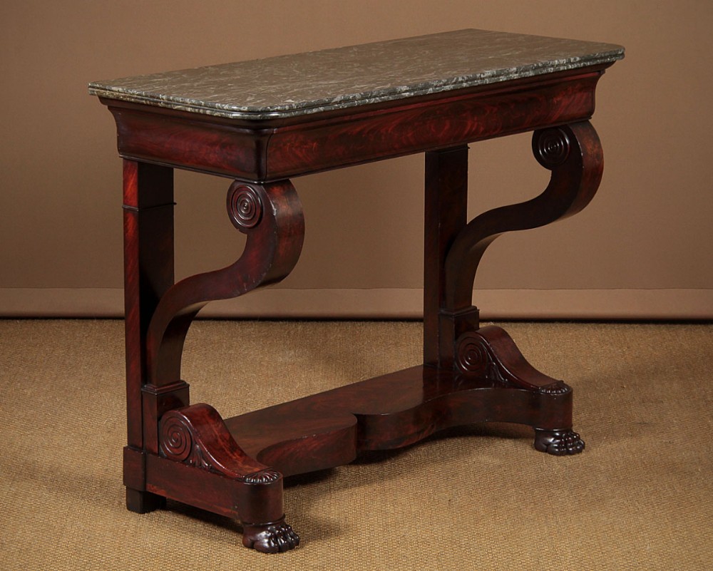 Mahogany & Marble Top Console Table c.1840.