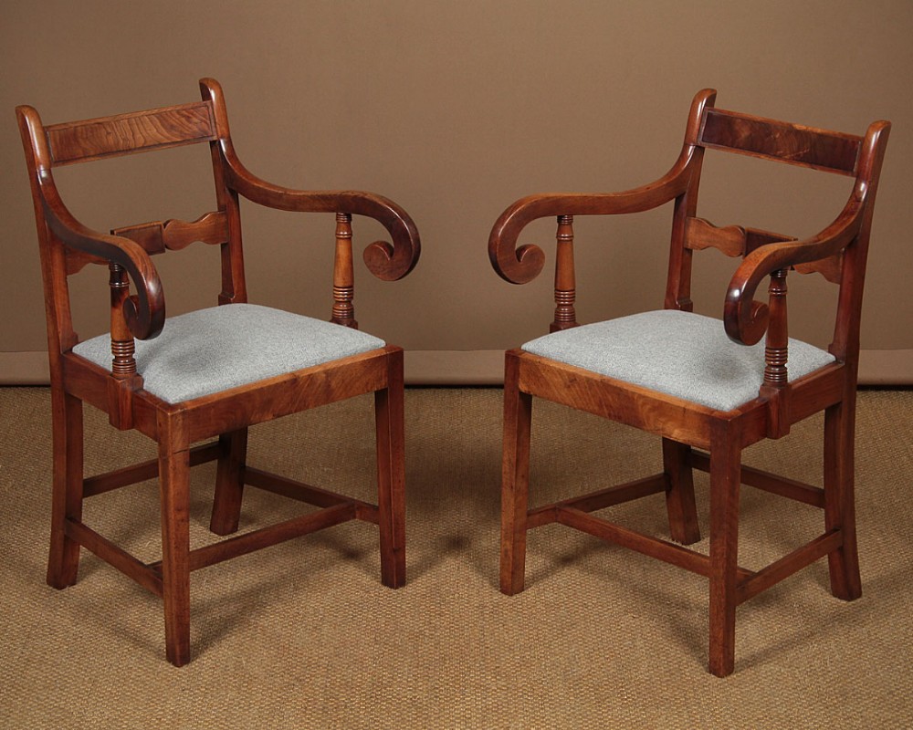 Pair of Mahogany Armchairs c.1830.