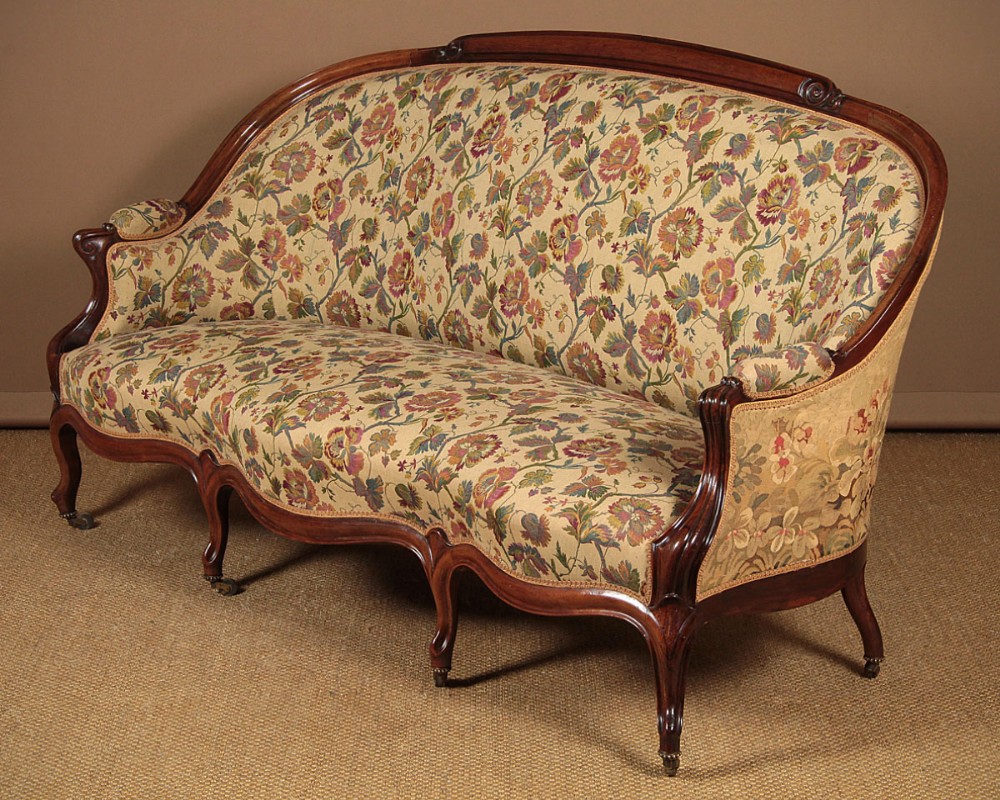 Long Rosewood Couch c.1880.