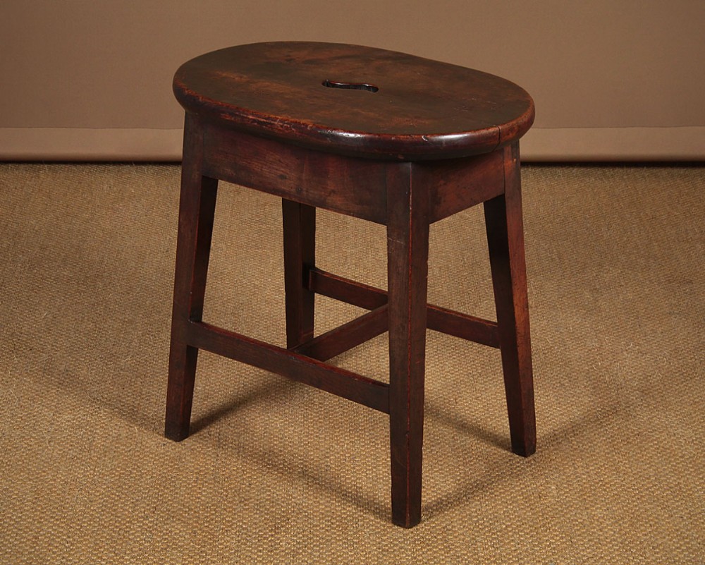 Large Elm Stool c.1820.
