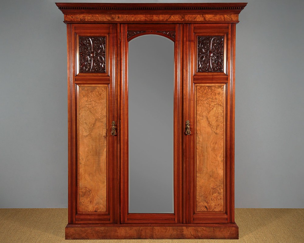 Walnut Combination Wardrobe c.1890.