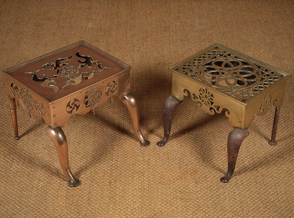 Two Georgian Brass Footmen c.1800.