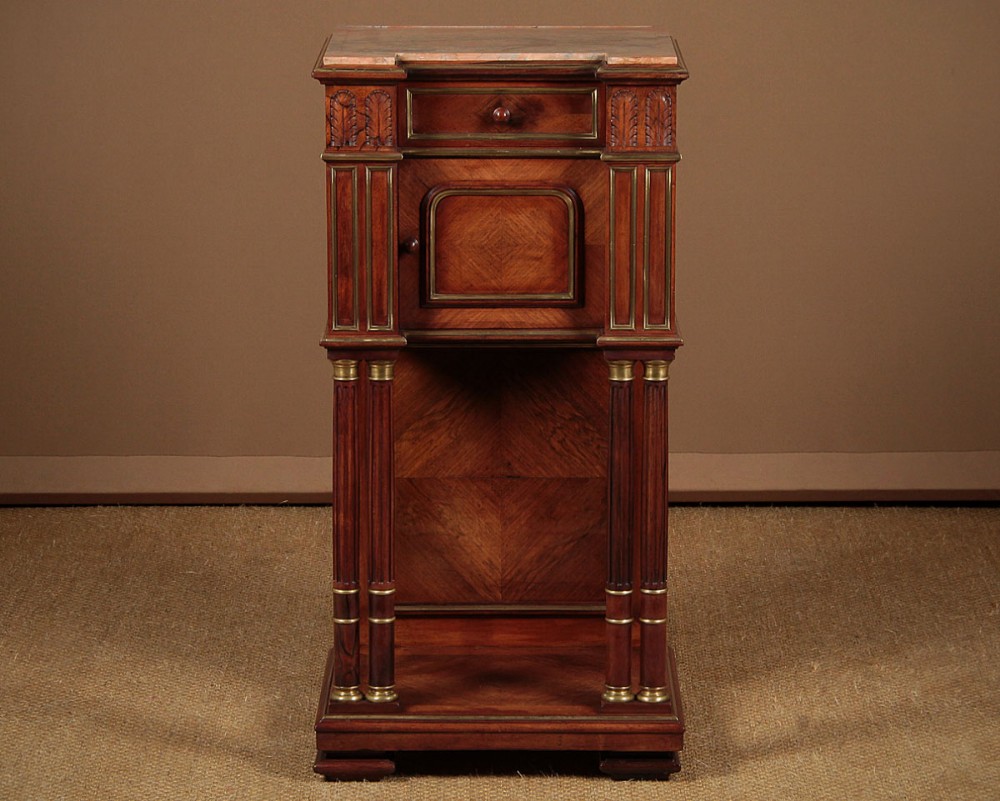 Rosewood & Marble Top Side Cabinet c.1880.
