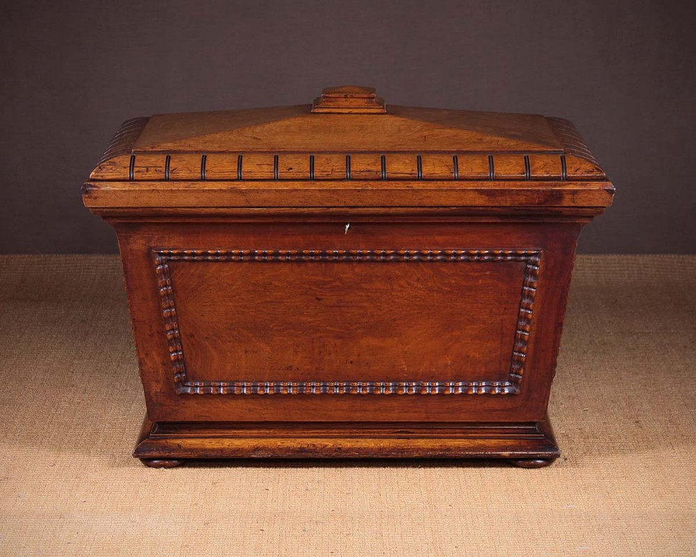 Large Oak Sarcophagus Cellarette c.1860.