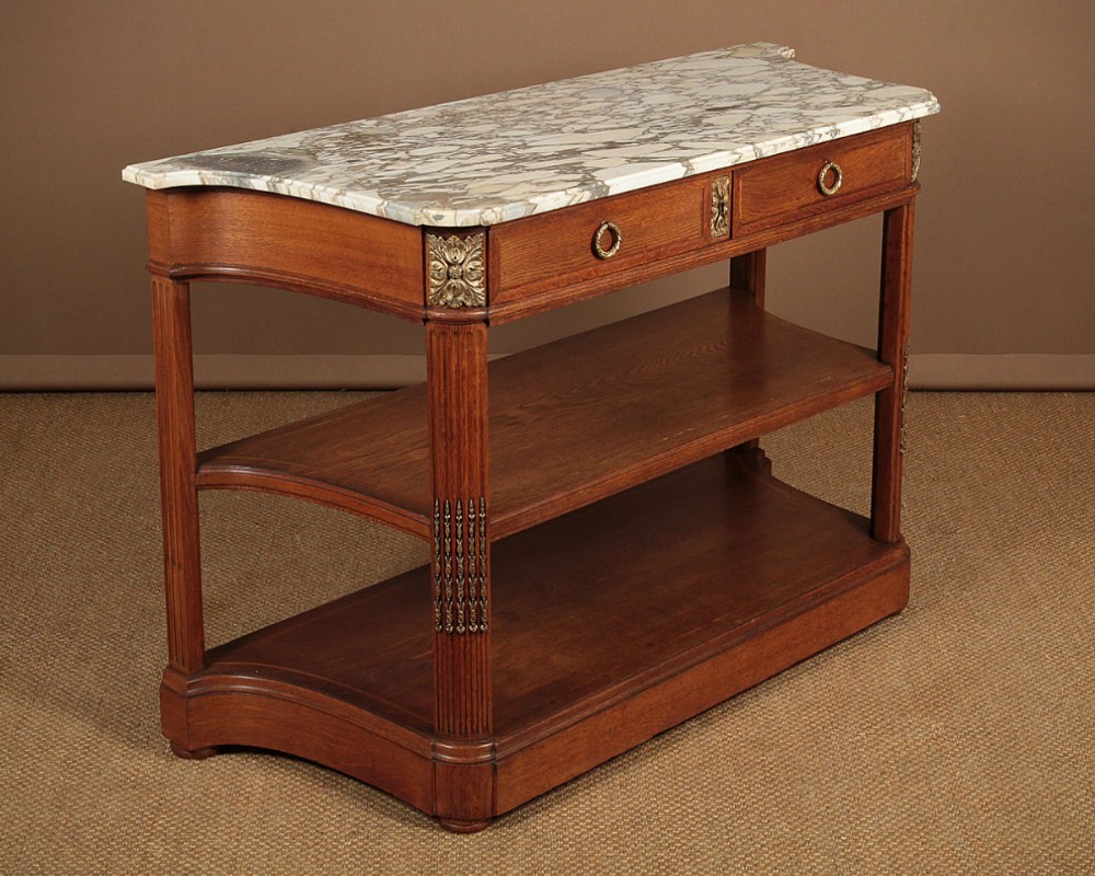 Marble Top Buffet with Drawers c.1910.