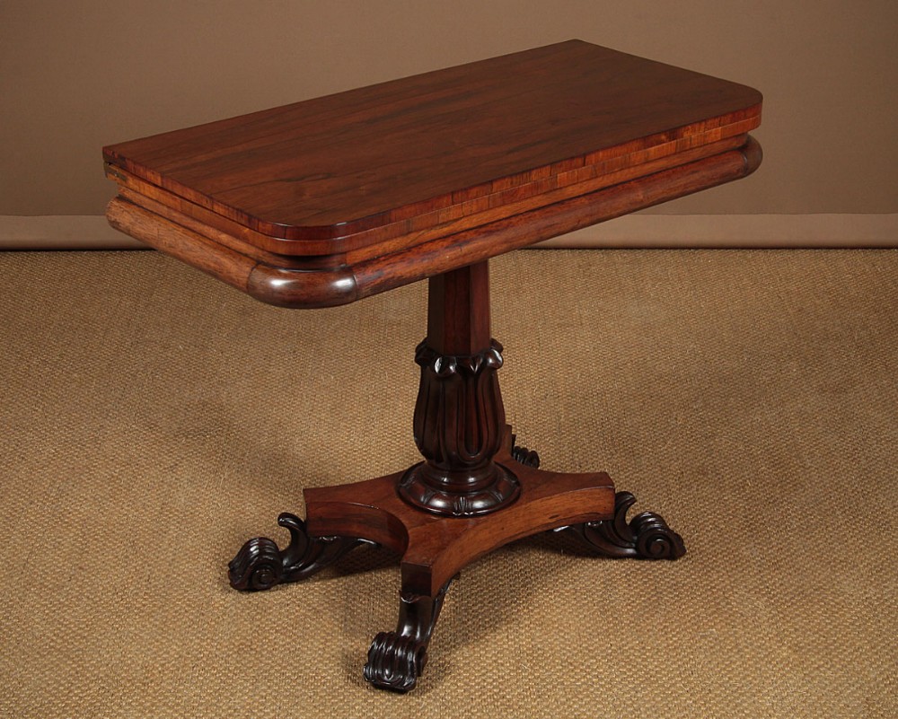 Regency Rosewood Fold Over Supper Table c.1830.