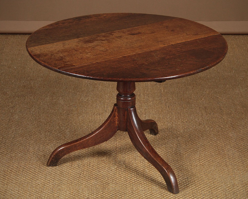 Reduced Oak Tripod Coffee Table c.1800.