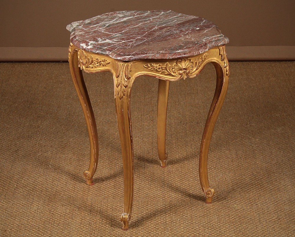 Small Giltwood & Marble Top Table c.1930.