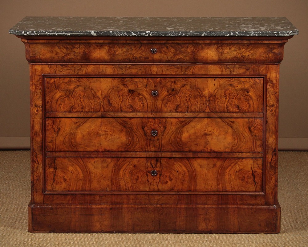 Walnut & Marble Top Commode 1860.