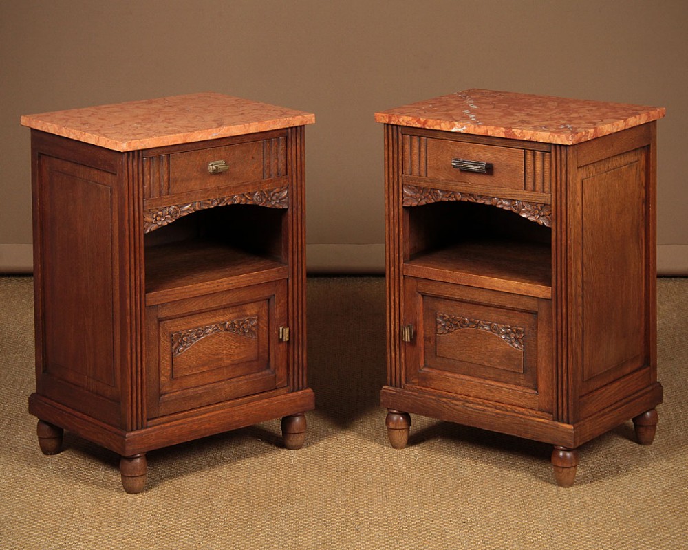 Pair of Art Deco Bedside Cabinets c.1930.