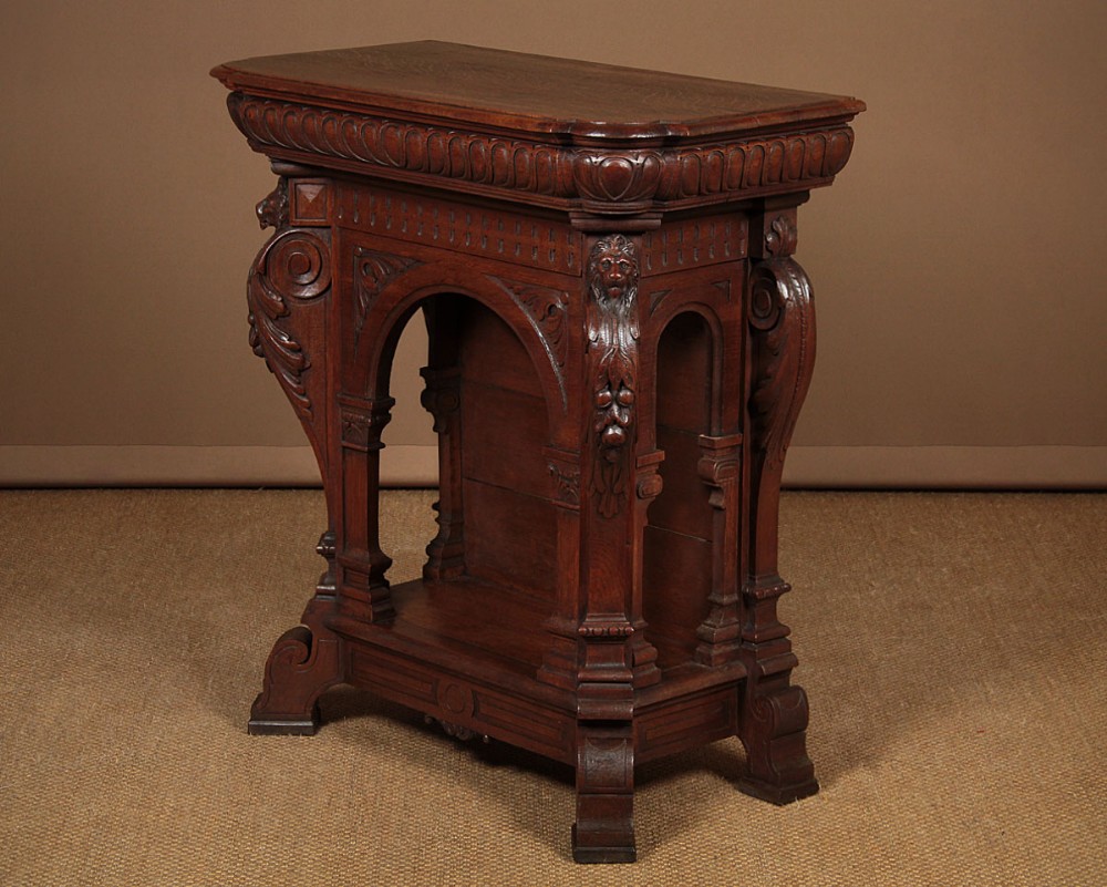 Carved Oak Console Table c.1890
