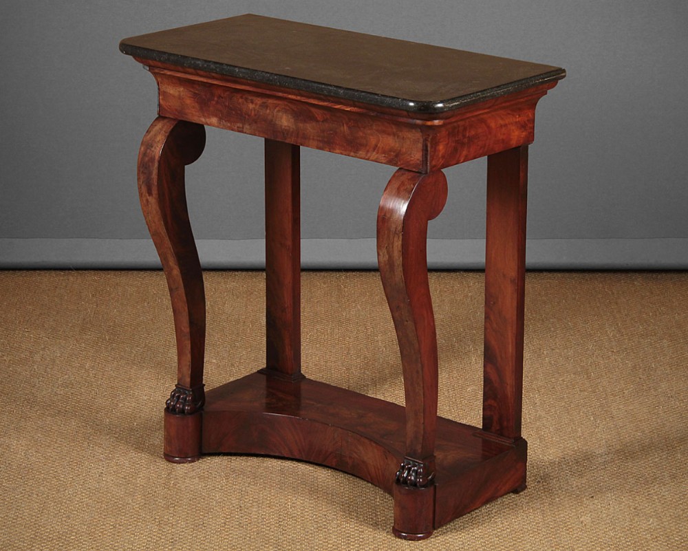Small Mahogany & Marble Top Console Table c.1840