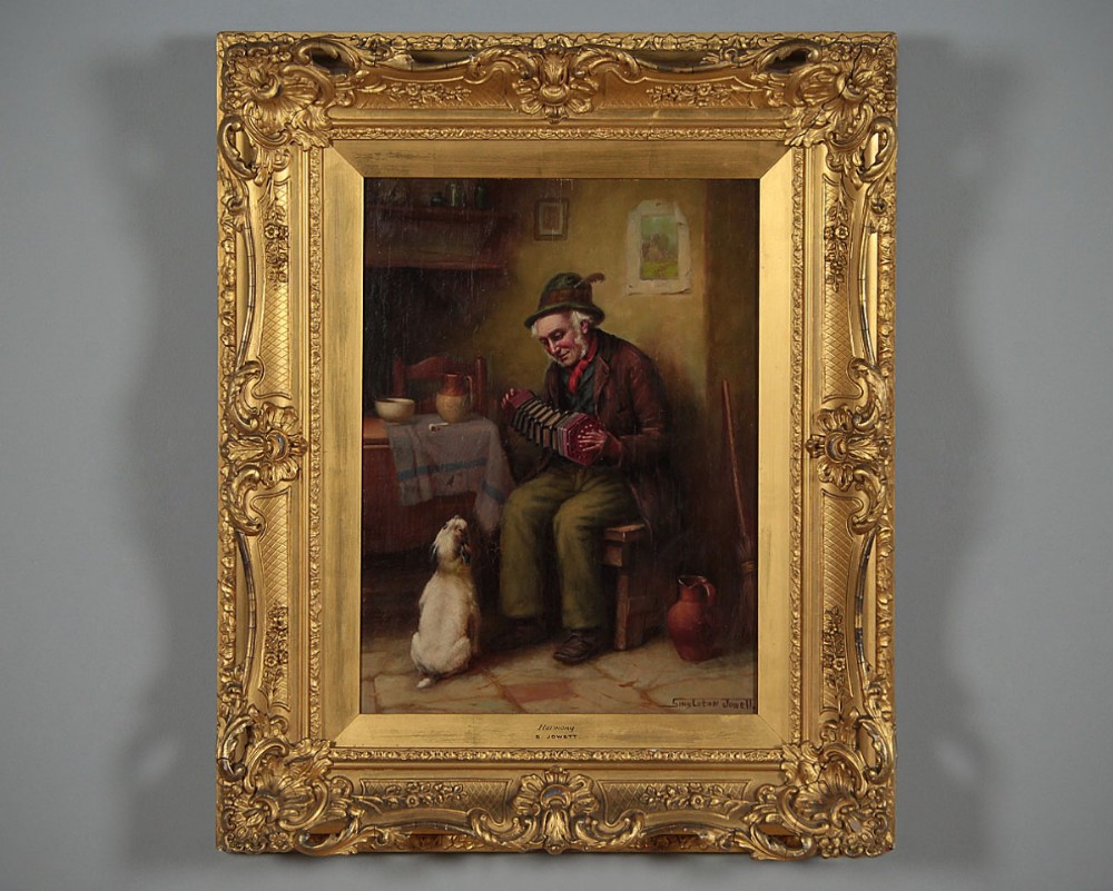 ‘Harmony’. Framed Oil Painting on Board by Singleton Jowett c.1910