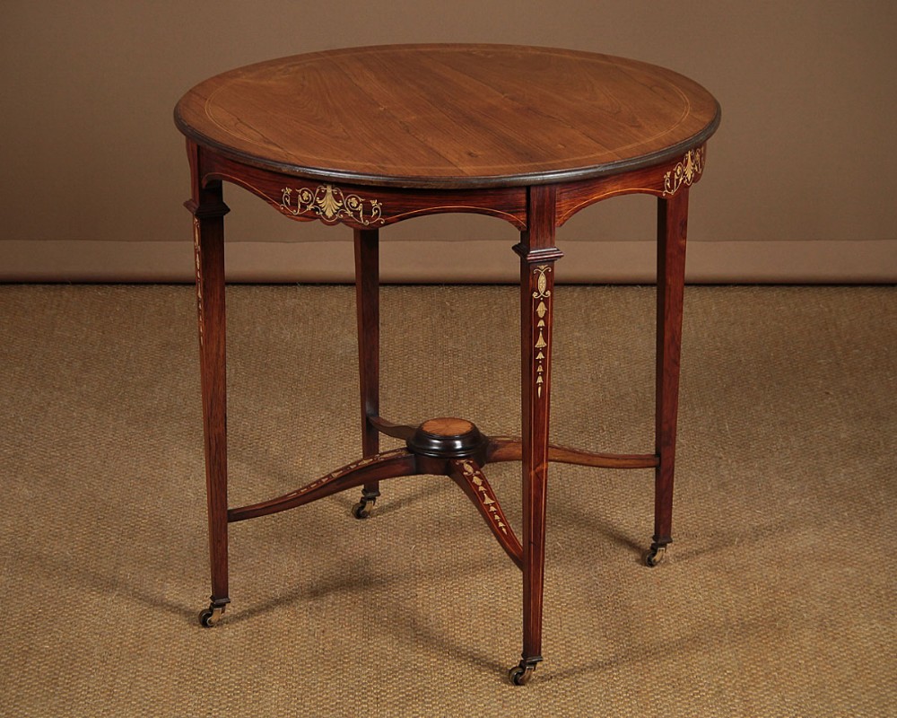 Inlaid Rosewood Window Table c.1905