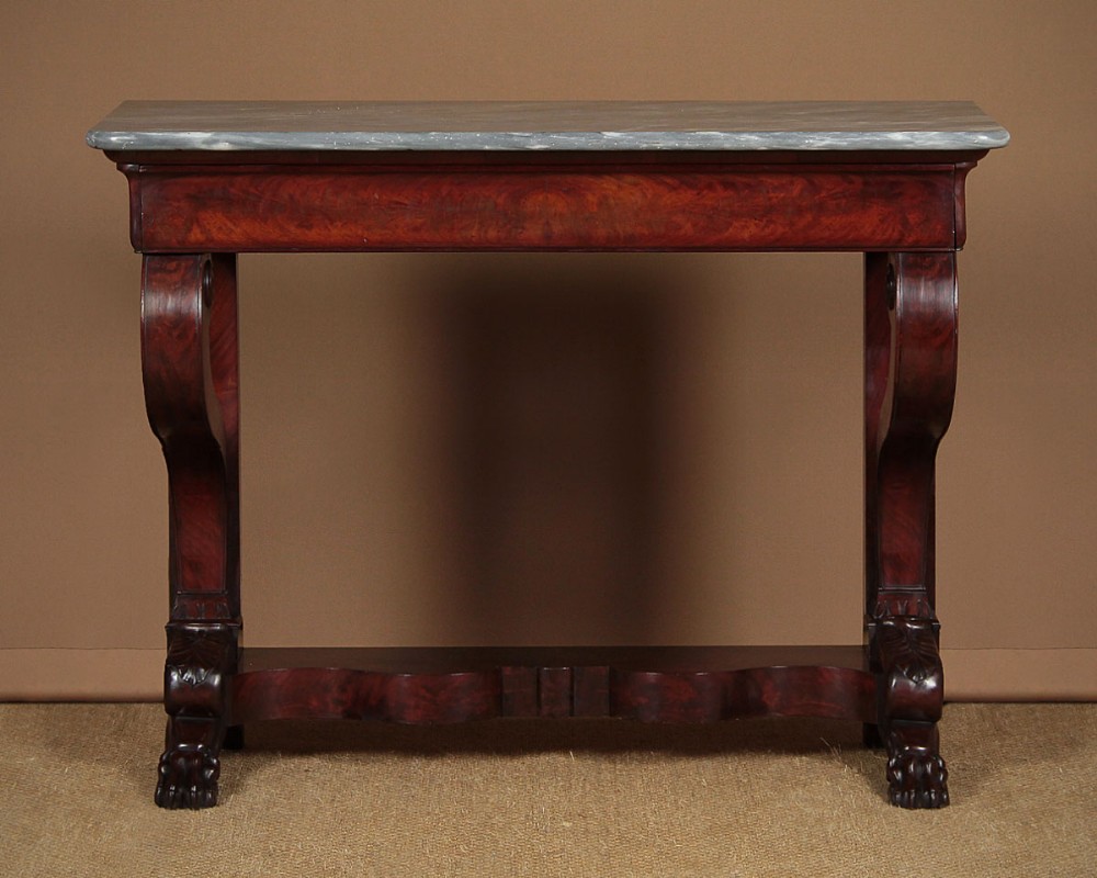 Mahogany Marble Top Console Table c.1860