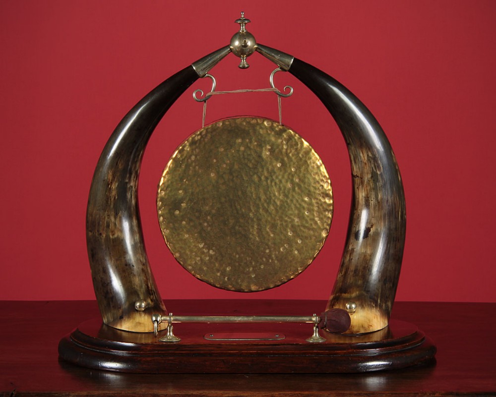Baronial Style Table Top Dinner Gong c.1890