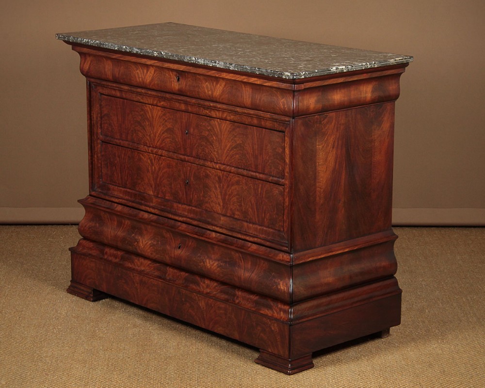 Large Mahogany & Marble Top Commode c.1860