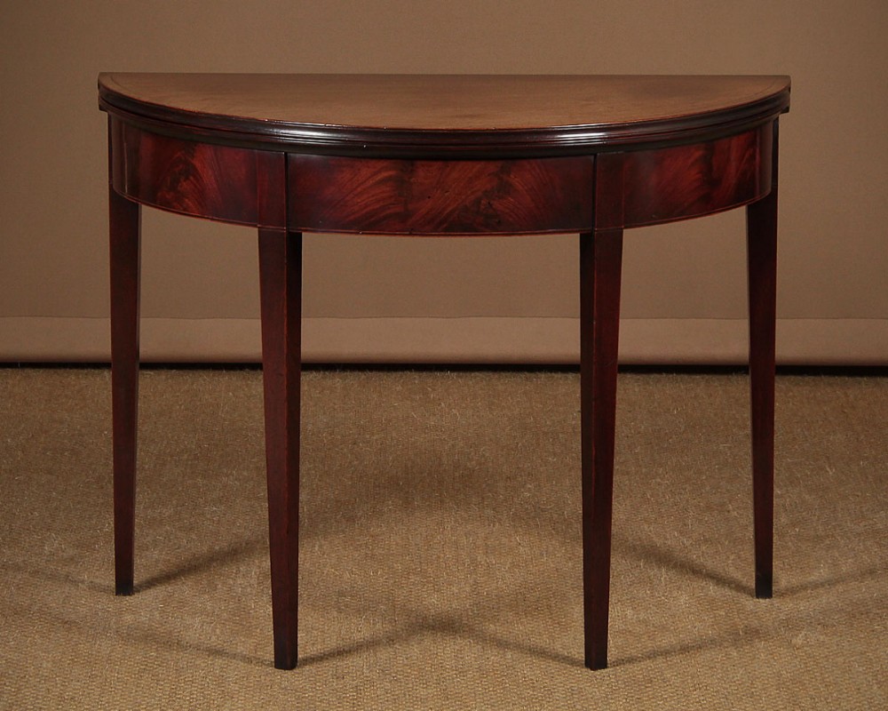 Georgian Demi-Lune Fold Over Supper Table c.1800