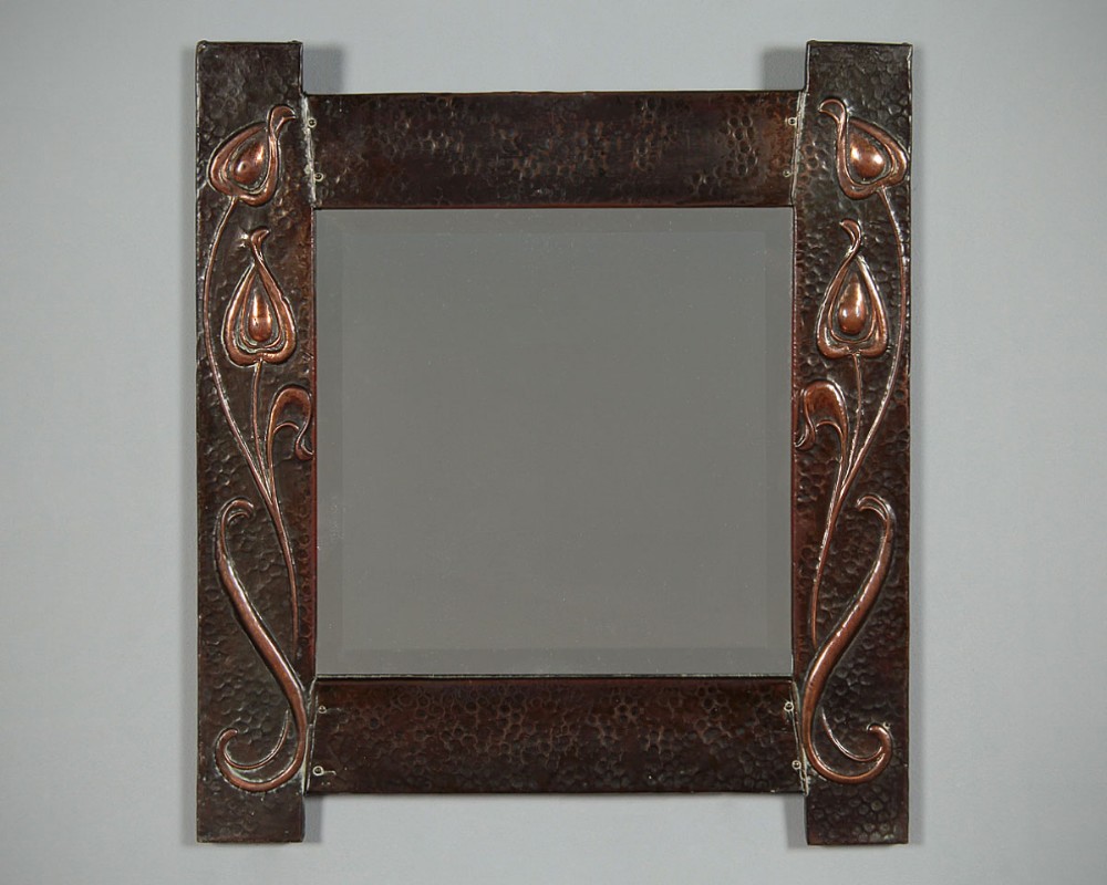 Arts & Crafts Copper Wall Mirror c.1900