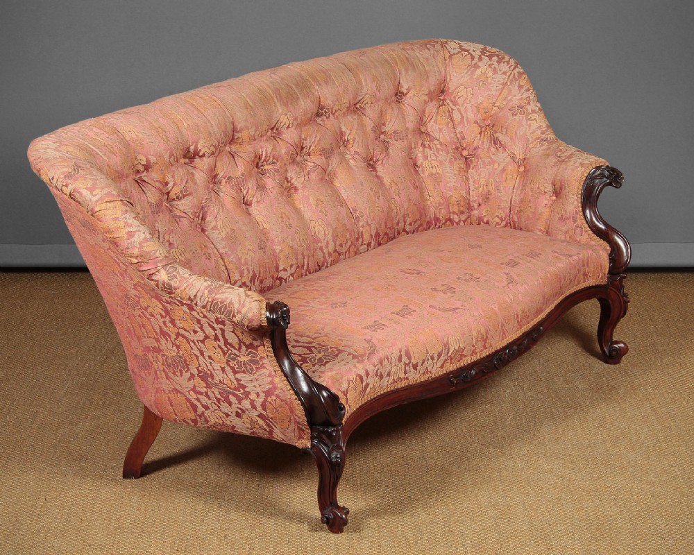 Carved Rosewood Couch c.1870