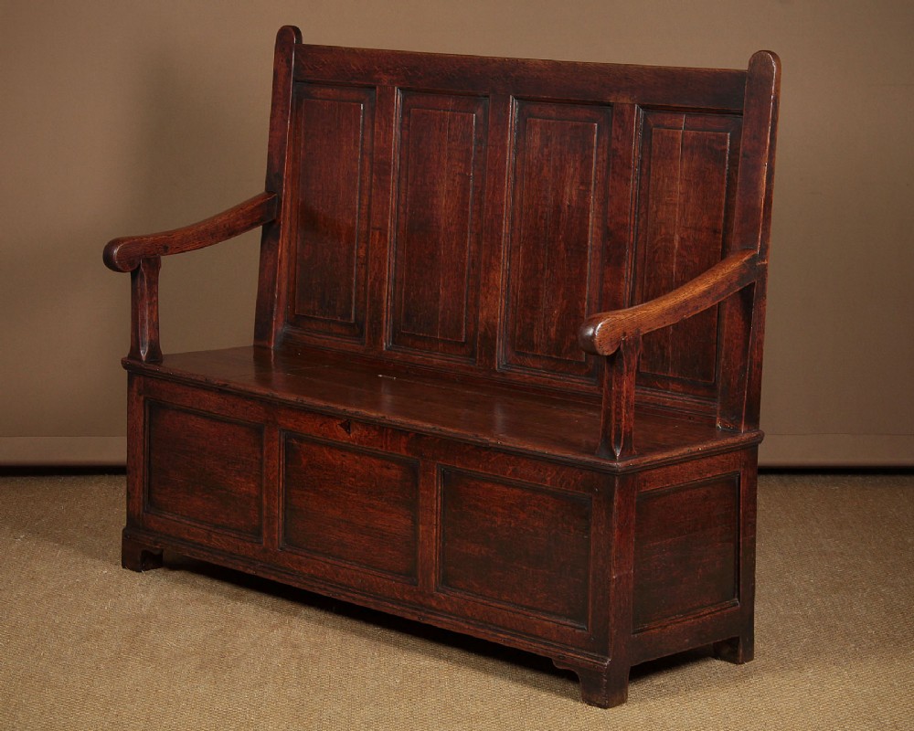Welsh Oak Box Settle c.1800