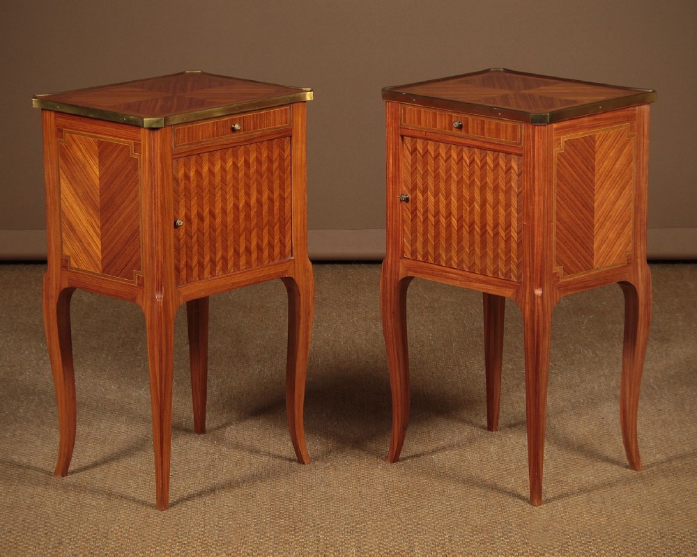 Tambour Front Bedside Cabinets.