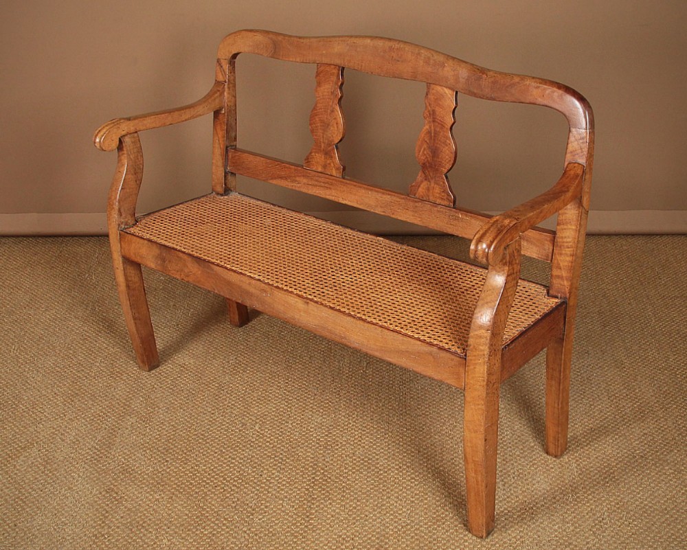 Small Walnut Bench c.1830