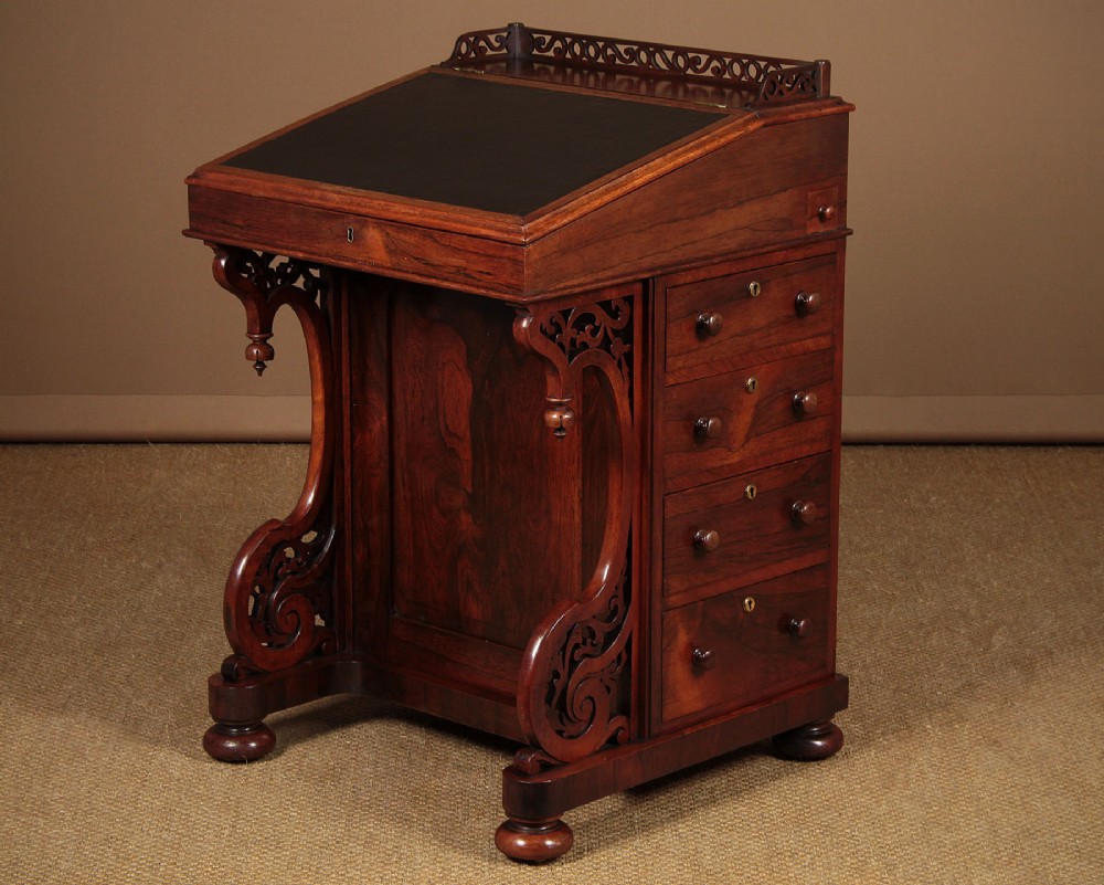 Rosewood Davenport Writing Desk c.1860