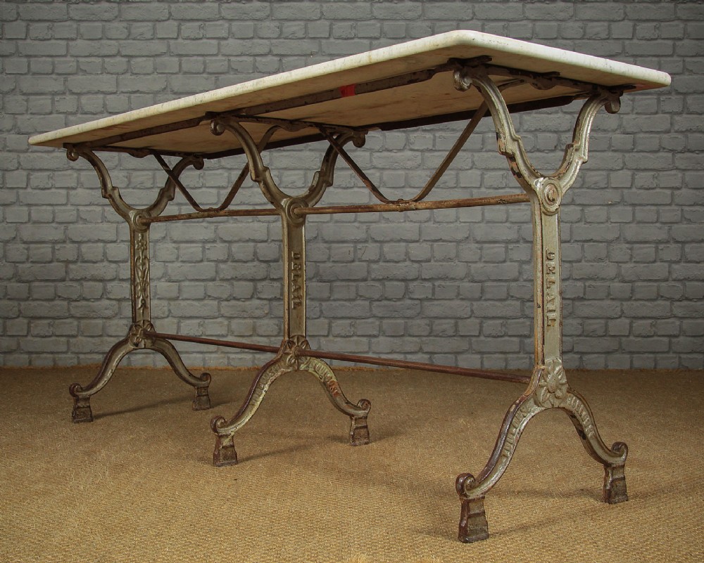 Cast Iron & Marble Table c.1890