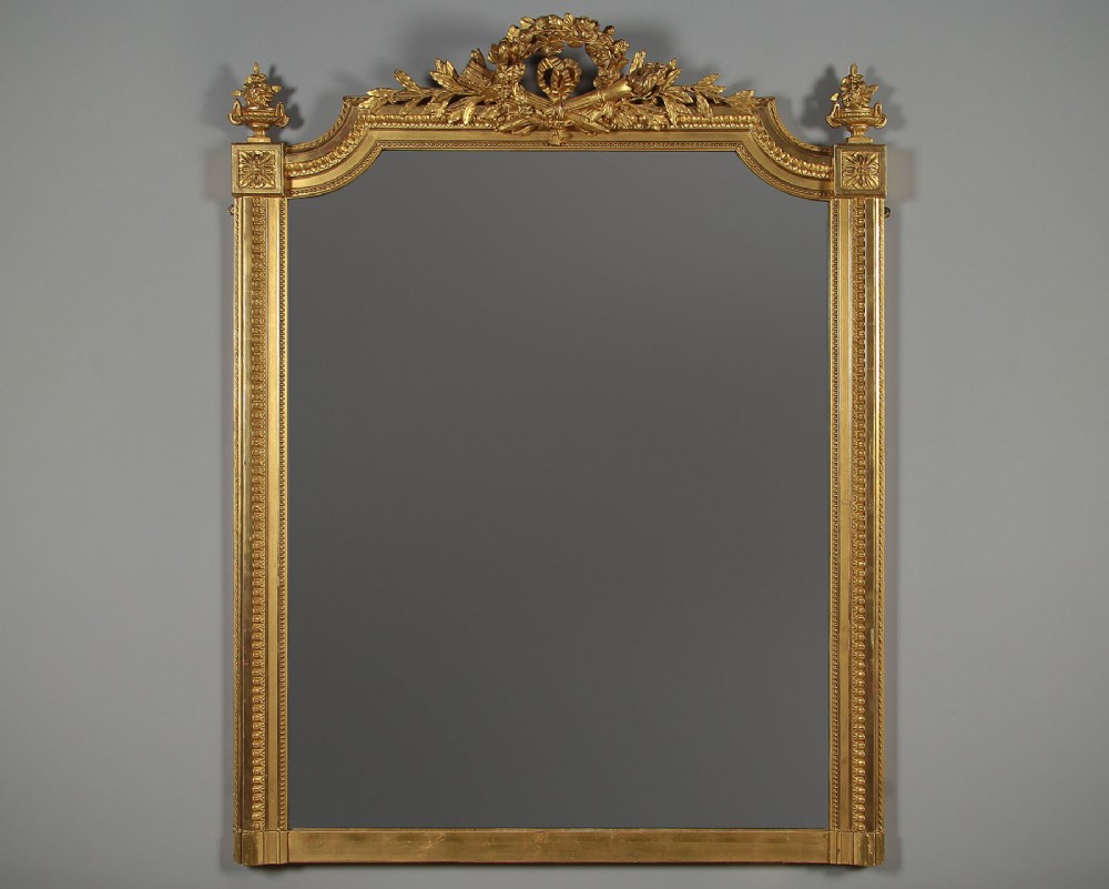 Large Gilded Overmantle Mirror c.1910