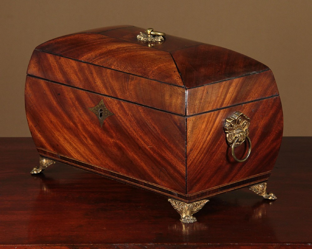 Georgian Mahogany Tea Caddy c.1820