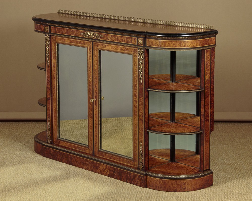 Birdseye Maple Credenza Side Cabinet c.1880