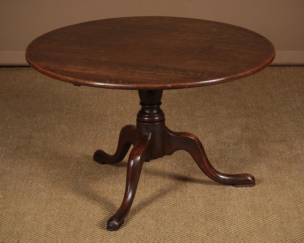 Low Oak Tripod Table c.1800