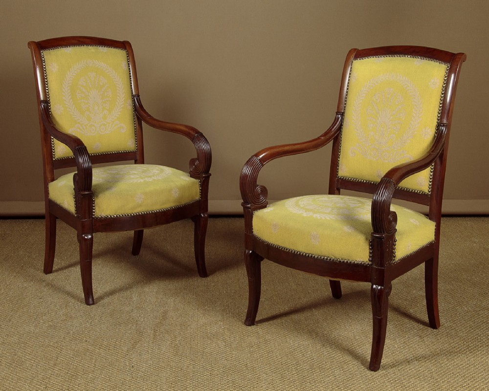 Pair of French Empire Armchairs c.1830