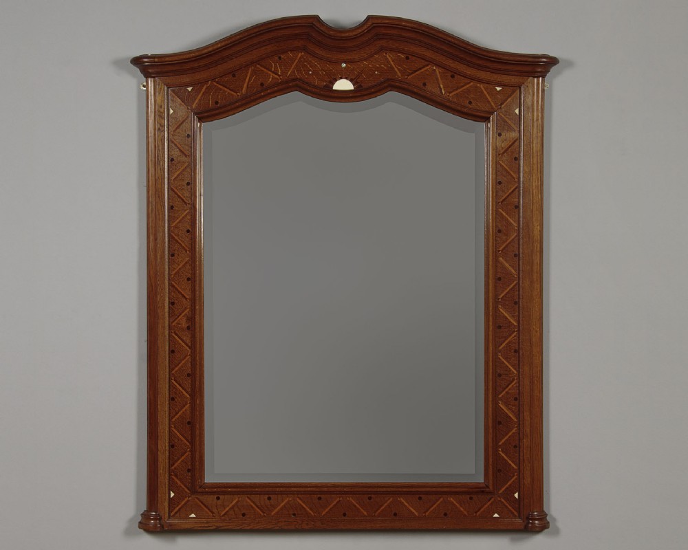 Art Deco Inlaid Oak Mirror c.1930