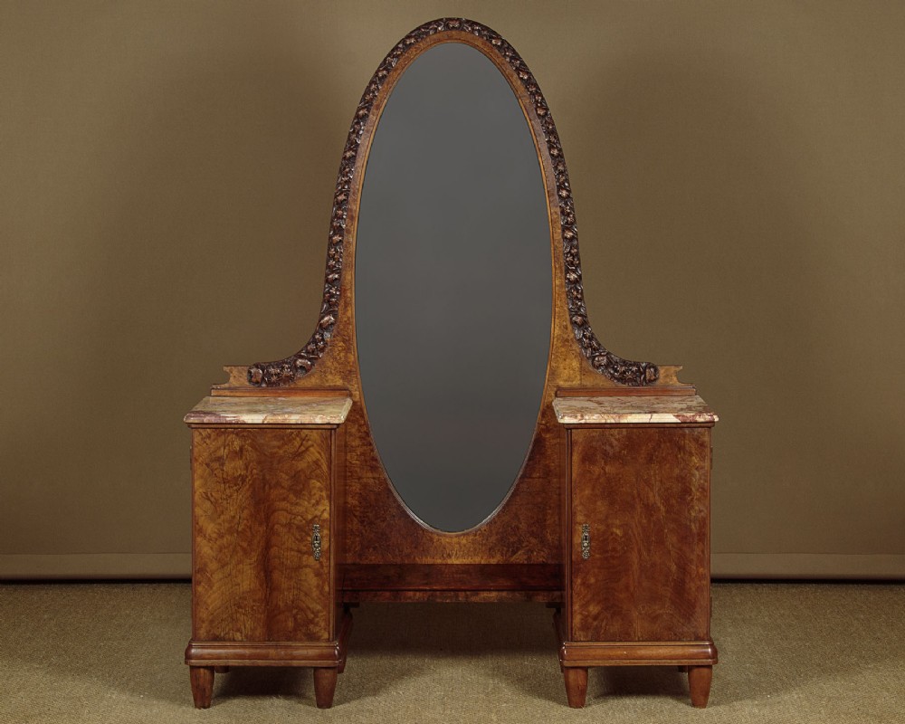 Art Deco Burr Walnut Dressing Table c.1930