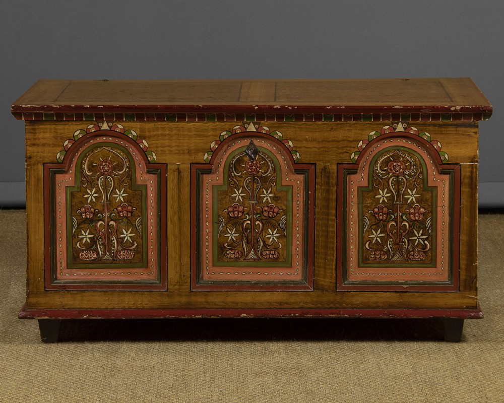 Original Folk Art Painted Blanket Box c.1870