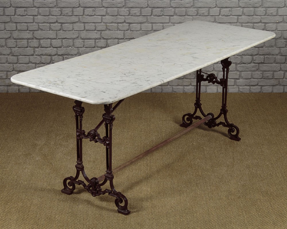 Cast Iron & Marble Table c.1910