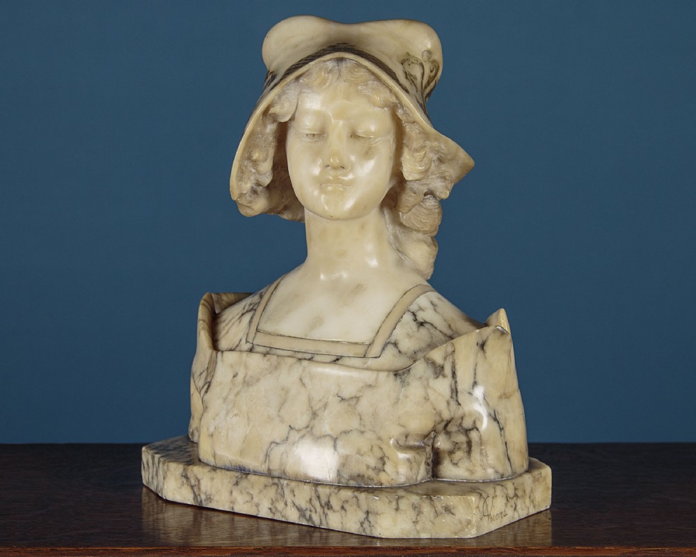 Marble Bust of a Woman by Cristofo Vicari c.1900