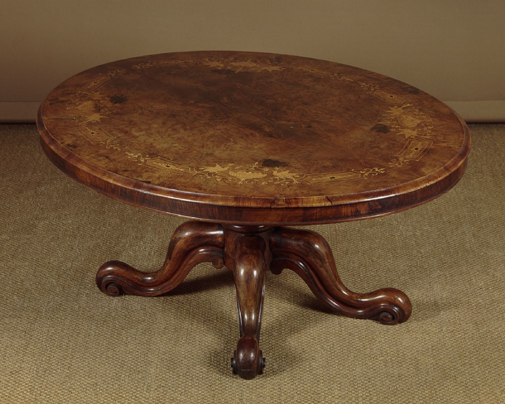 Inlaid Walnut Coffee Table c.1870