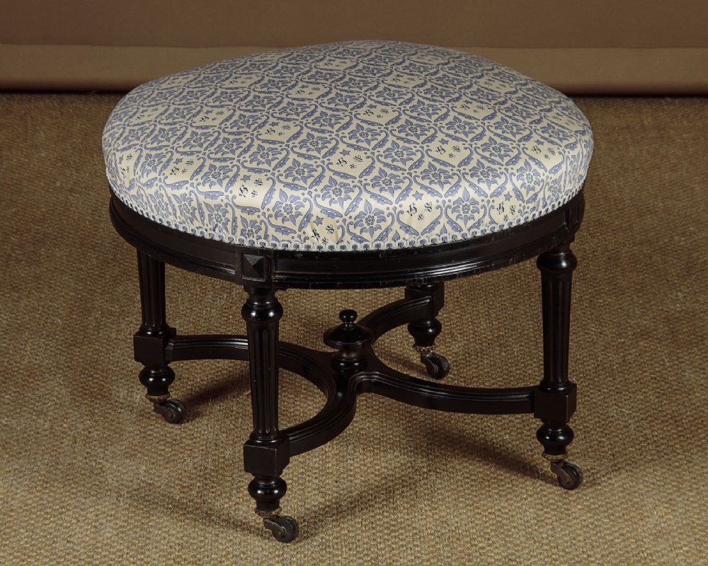 Ebonised Dressing Stool c.1880