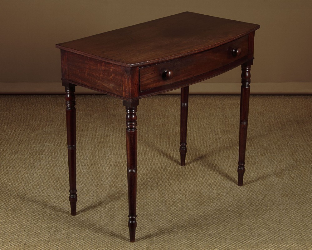 Regency Bow Front Mahogany Side Table c.1830